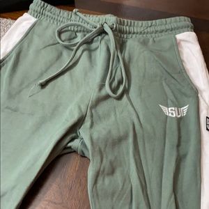 SizeUp Olive w/ White Stripe Joggers (XL)